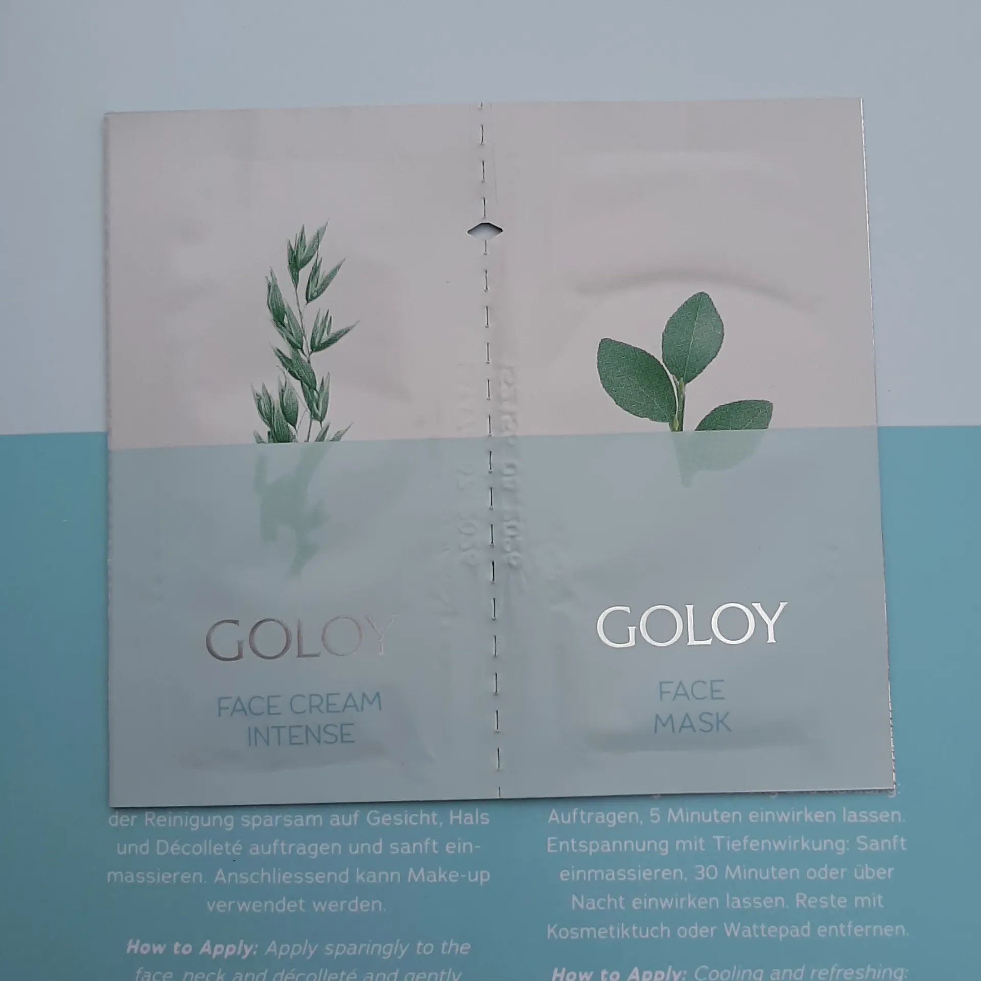 Goloy Face Cream Intense | Face Mask Sample